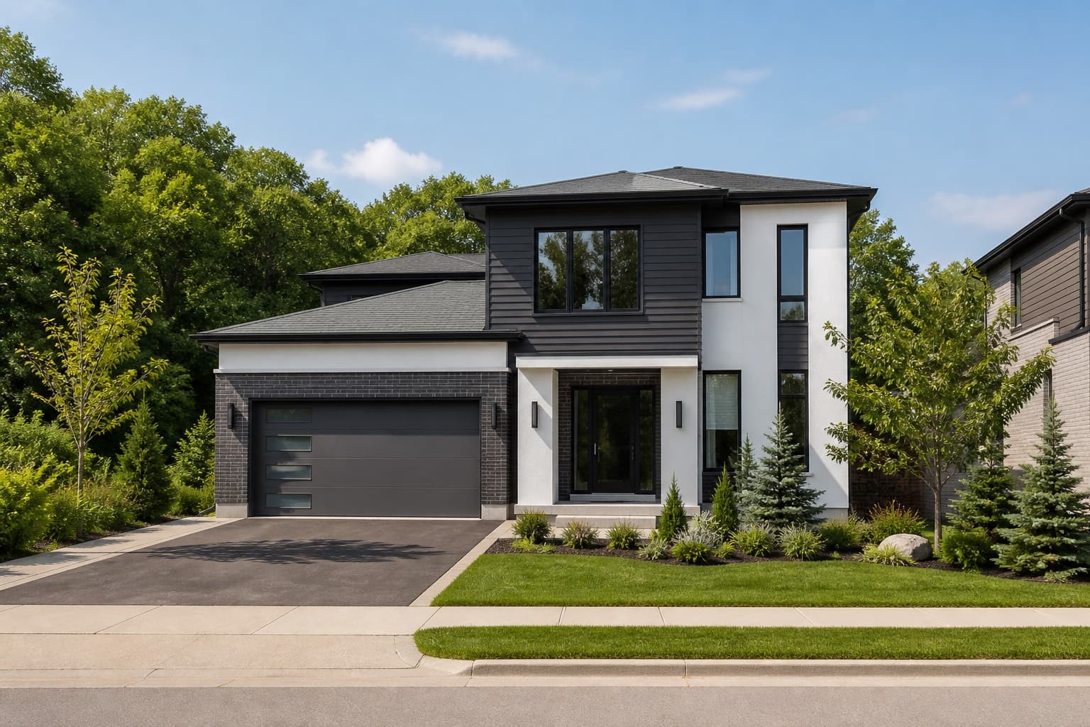 Five Oaks single-detached home exterior rendering, Oakville
